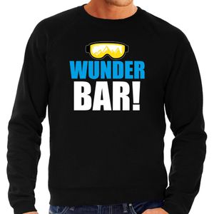 Apres ski trui Wunderbar zwart  heren - Wintersport sweater - Foute apres ski outfit/ kleding/ verkleedkleding