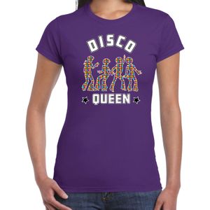 Bellatio Decorations disco verkleed t-shirt dames - jaren 80 feest outfit - disco queen