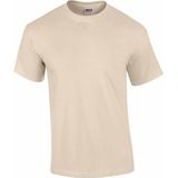 Zandkleur katoenen shirt voor volwassenen
