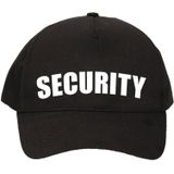 2x stuks zwarte security pet / baseball cap voor dames en heren - carnaval verkleed hoeden/petjes