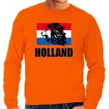 Oranje fan sweater voor heren - met leeuw en vlag - Holland / Nederland supporter - EK/ WK trui / outfit