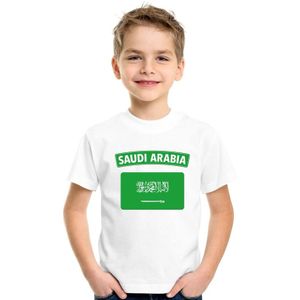 Saudi-Arabie t-shirt met Saudi Arabische vlag wit kinderen
