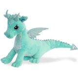 Pluche groene draak/draken knuffel van 30 cm - kinder speelgoed dieren knuffels