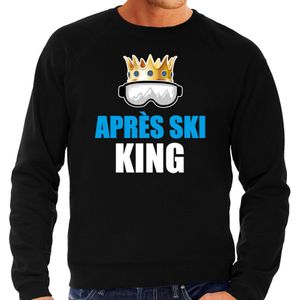 Apres ski trui Apres ski King zwart  heren - Wintersport sweater - Foute apres ski outfit/ kleding/ verkleedkleding