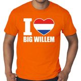 Oranje I love big Willem grote maten shirt heren - Oranje Koningsdag/ Holland supporter kleding