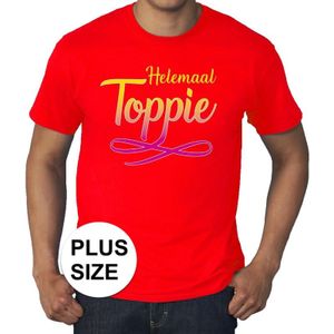 Grote maten rood t-shirt - Helemaal Toppie plus size shirt rood heren