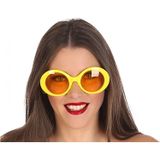 Gele ronde verkleed zonnebril