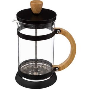 5Five Cafetiere French Press koffiezetter - koffiemaker pers - 600 ml - glas/rvs - Koffiezetapparaat voor verse koffie - 14 x 10 x 19 cm