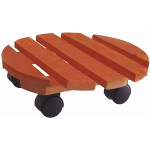 Plantentrolley - Hout - Rond - 30 cm - Tot 30 Kg - Multiroller Voor Kamerplanten