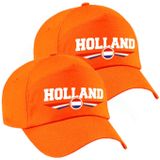 4x stuks nederland / Holland landen pet oranje kinderen - Nederland / Holland baseball cap - EK / WK / Olympische spelen outfit