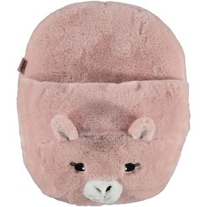 Grote voetenwarmer slof lama roze one size 30 x 27 cm - Dierensloffen/dierenpantoffels