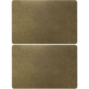 Set van 6x Stuks Rechthoekige Placemats Goud met Glitters 43,5 X 28,5 cm  - Placemats/Onderleggers