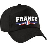 2x stuks frankrijk / France landen pet zwart volwassenen - Supporters kleding baseball cap - EK / WK / Olympische spelen outfit