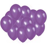 Party ballonnen paars 200x stuks - Feestartikelen en versieringen voor feestje en verjaardag