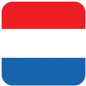 45x Bierviltjes Nederlandse vlag vierkant - Hollandse vlag - Nederland feestartikelen - Landen decoratie