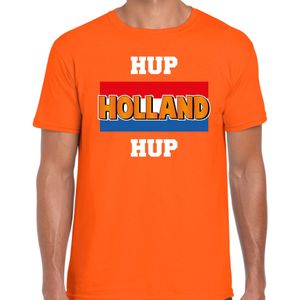 Oranje fan t-shirt voor heren - hup Holland hup - Holland / Nederland supporter - EK/ WK shirt / outfit