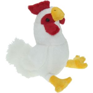 Pluche knuffel dieren Kip vogel van 20 cm - Speelgoed kippen knuffels - Cadeau voor jongens/meisjes