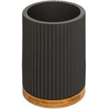 5Five - Toiletborstel houder zwart 40 cm + zeeppompje 270 ml polyresin