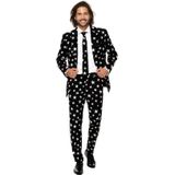 Heren kostuum zwart met sterrenprint - Opposuits pak - Verkleedkleding/Carnavalskleding