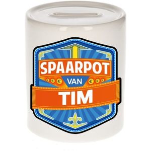 Kinder spaarpot voor Tim - keramiek - naam spaarpotten