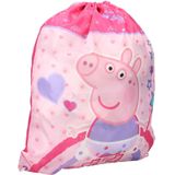 Peppa Pig lunchbox set voor kinderen - 3-delig - roze - kunststof - incl. gymtas/schooltas