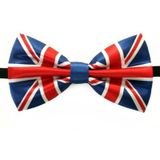 4x Engeland verkleed vlinderstrikjes 12 cm voor dames/heren - United Kingdom/Groot-Britannie thema verkleedaccessoires/feestartikelen - Vlinderstrikken/vlinderdassen met elastieken sluiting