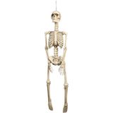 Hangende grote  horror decoratie skelet 92 cm - Halloween thema versiering poppen