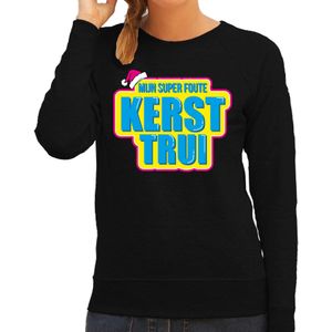 Mijn super foute kersttrui Kerst sweater - zwart - dames - Kerst trui/ Foute Kerst party outfit