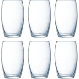 Set van 18x stuks tumbler waterglazen 360 ml van glas - Drinkglazen