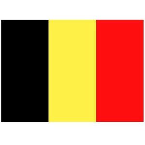 20x Binnen en buiten stickers Belgie 10 cm -  Belgische vlag stickers - Supporter feestartikelen - Landen decoratie en versieringen