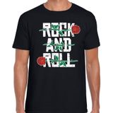 Rock and Roll t-shirt zwart voor heren - muziek thema - Fifties / sixties - kleding / shirt