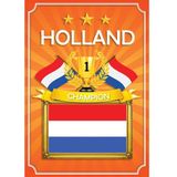 10x Oranje Holland kampioen poster - Ek/ Wk oranje artikelen/ versiering posters