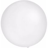 Set van 5x stuks groot formaat witte ballon met diameter 60 cm - Feestartikelen/versieringen