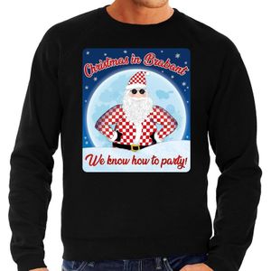 Foute Kersttrui / sweater - Christmas in Brabant we know how to party - zwart voor heren - kerstkleding / kerst outfit