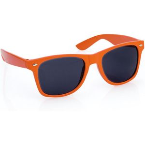 Hippe party zonnebril oranje volwassenen - carnaval/verkleed