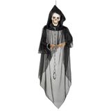 Horror skelet/geest  hangdecoratie 150 cm - Halloween versiering