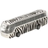 Bus Safari Speelgoedauto Zebra Print 14 cm