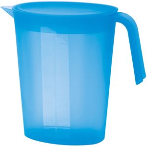 Juypal Maatbeker met Deksel - Blauw - 1,75 Liter - Kunststof - L22 X H20 cm
