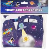 36x Gekleurde traktatiedoosjes ruimte space thema - Verjaardagfeestje - Traktatie doosjes