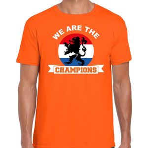 Oranje fan t-shirt voor heren - we are the champions - Holland / Nederland supporter - EK/ WK shirt / outfit