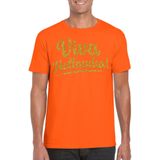 Bellatio Decorations Verkleed T-shirt voor heren - viva hollandia - oranje - EK/WK voetbal supporter