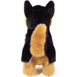 Hermann Teddy Knuffeldier hond Herdershond puppy - zachte pluche - premium kwaliteit knuffels - bruin/zwart - 23 cm