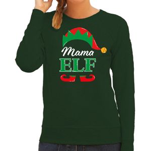 Mama elf foute Kersttrui - groen - dames - Kerstsweaters / Kerst outfit