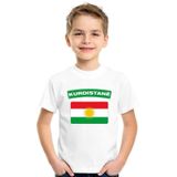 Koerdistan t-shirt met Koerdistaanse vlag wit kinderen