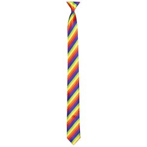 Boland - Verkleed stropdas regenboog kleuren 50x8 cm voor volwassenen