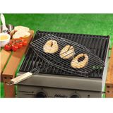 2x stuks barbecue braadrooster ovaal 45 x 25 cm - Grill rooster - BBQ accessoires en toebehoren