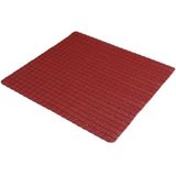 Urban Living Douche anti-slip en droogloop mat/tapijt - badkamer set - rubber/polyester - donkerrood