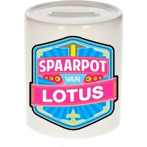 Kinder spaarpot voor Lotus  - keramiek - naam spaarpotten