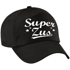 Super zus cadeau pet / baseball cap zwart voor dames -  kado voor zussen