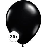 Qualatex ballonnen zwart 25 stuks